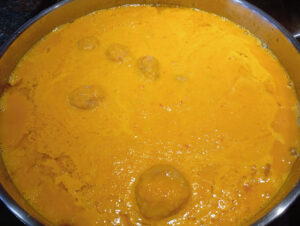 Albóndigas de pavo en salsa de verduras 6 Salsa de verdura